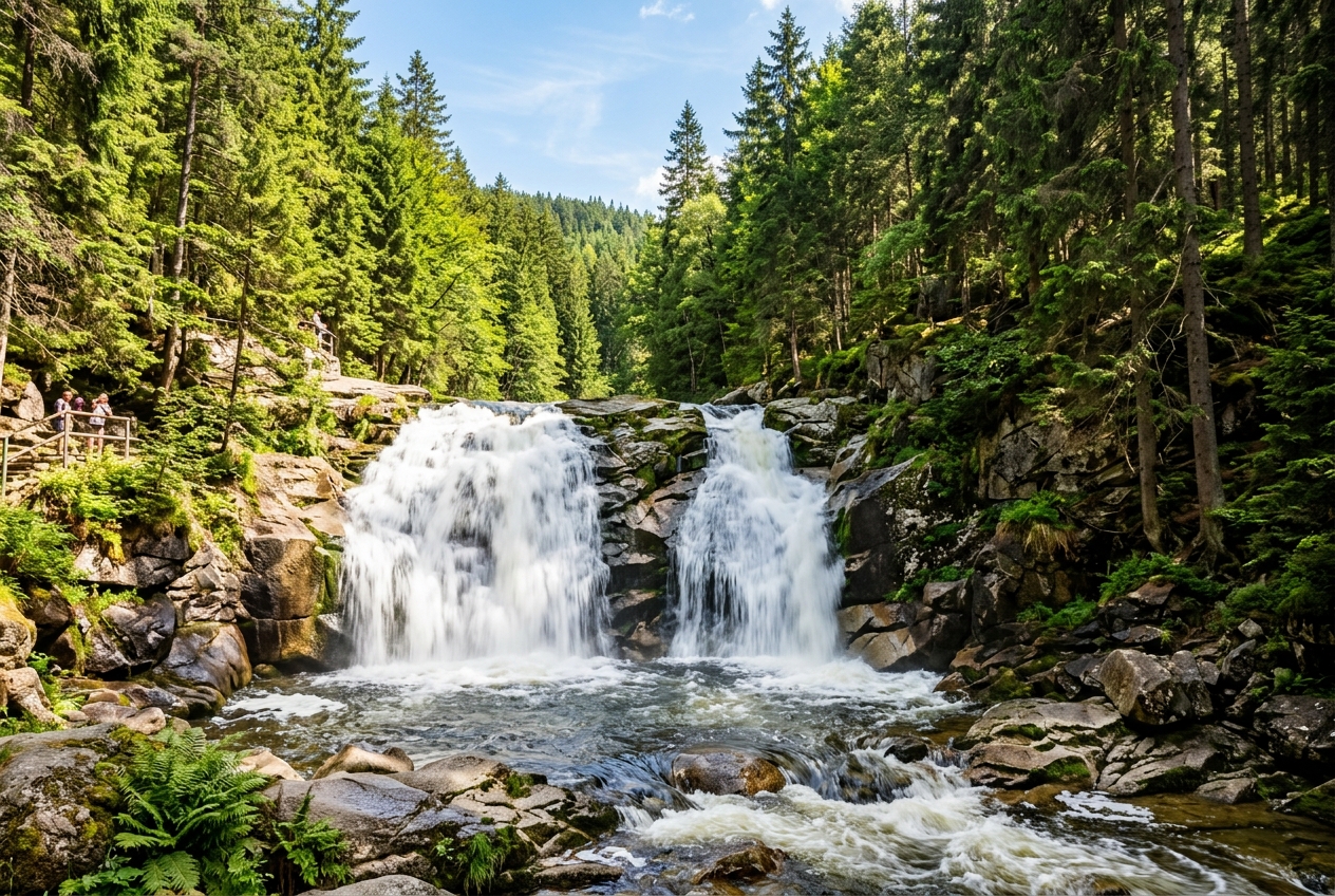 Mumlavský vodopád u Harrachova – ideální cíl s kočárkem